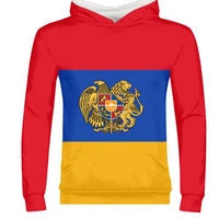 armenia male youth custom made name number photo yellow red blue country zipper sweatshirt armenian nation flag boy clothes