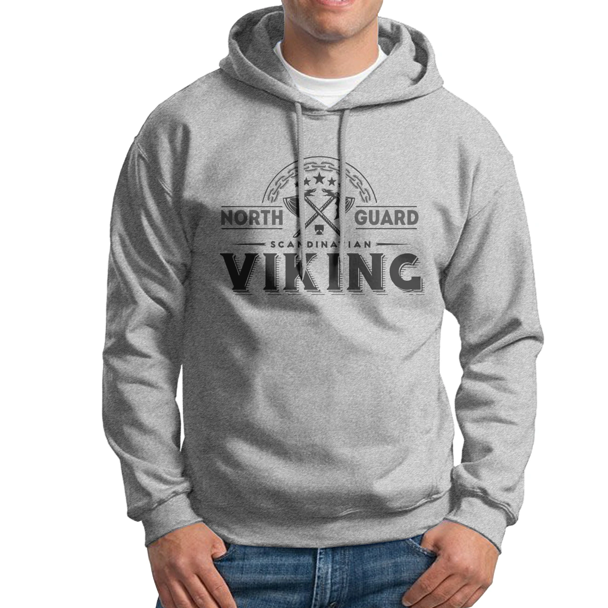 

Viking North Guard Man Hooded Sweatshirts Vintage Purified Cotton Hoodies Winter Hoodie Shirt