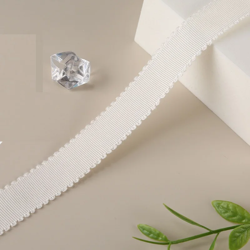 

2 Yards White bottom and black bottom bilateral elastic hat belt DIY belt bag webbing accessories clothing elastic belt