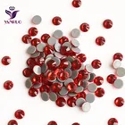 YANRUO 2058HF Siam Горячая фиксация с плоской задней стороной Кристалл Стразы красные камни для вышивки кристаллами