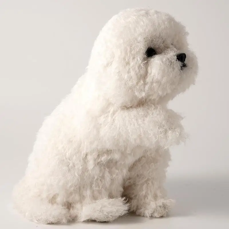 

High Quality Simulation Realistic teddy dog Plush Toy Decor Home Realistic Gift Animal Pet Toy Stuffed For Luxury W0A3