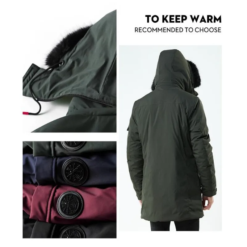 Мужская зимняя хлопковая куртка с капюшоном несколькими карманами | одежда