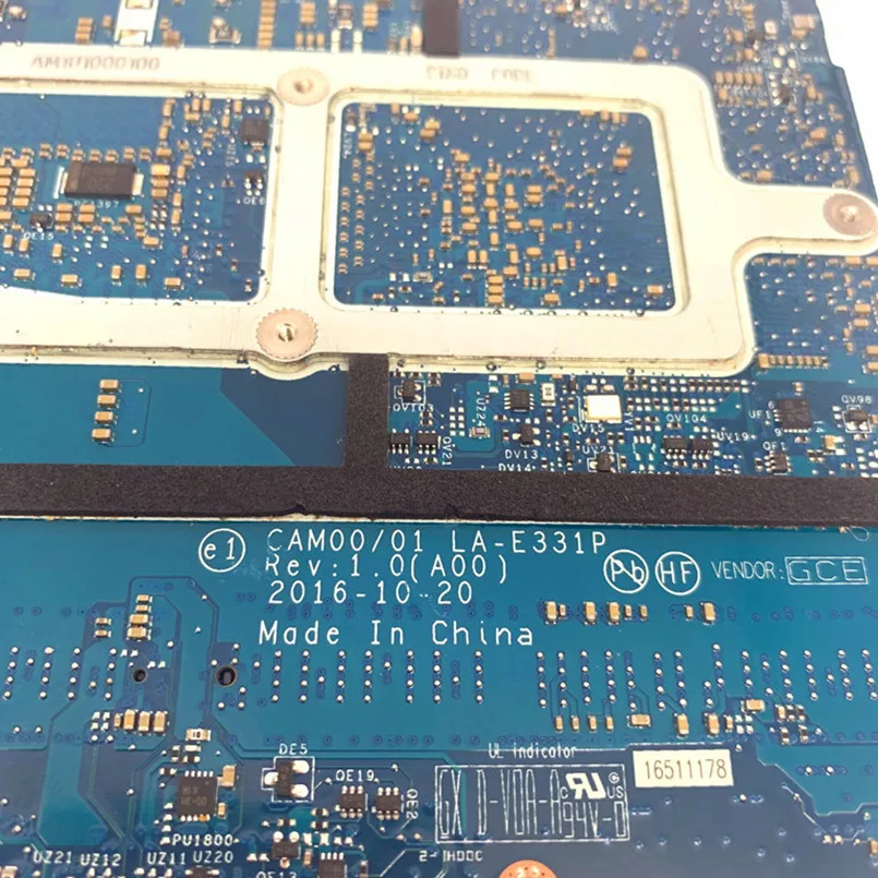 

For DELL XPS15 9560 Precision M5520 Laptop motherboard,CAM00/01 LA-E331P 0YH90J 0X41RR mainboard With i7 CPU 4GB GPU Test work