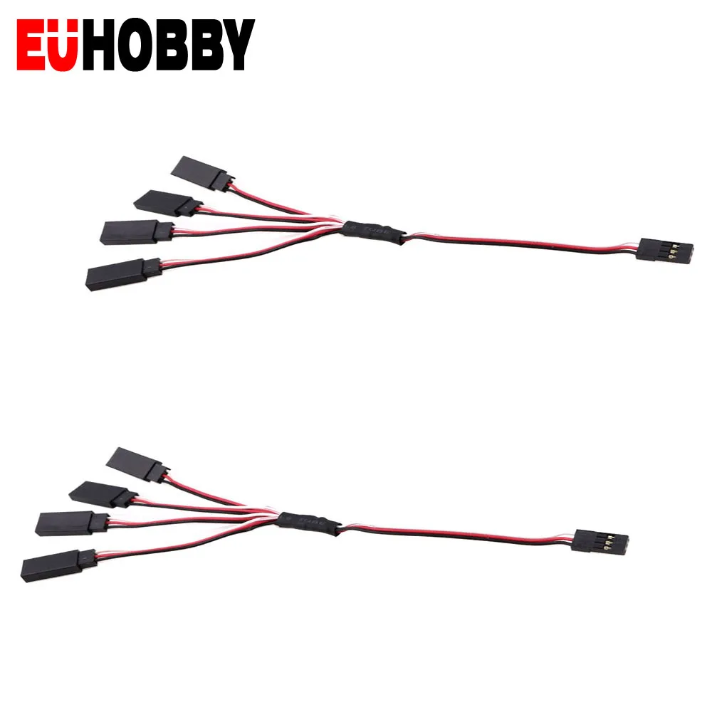 

2Pairs 4 in 1 30cm RC servo Y extension cable DuPont cable Jr Futaba RC receiver CH123456 signal cable, ESC cable sub-wiring