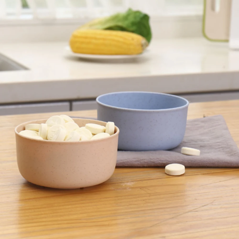 

5PCS High Quality and Durable Rice Bowls Wheat Straw Fiber Snack Bowls Eco-friendly Safe Kitchen Creative Bowl