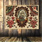 Классический старый школьный рисунок с татуировками, Ностальгический ретро-баннер, подвесная фотостудия, украшение для гостиной