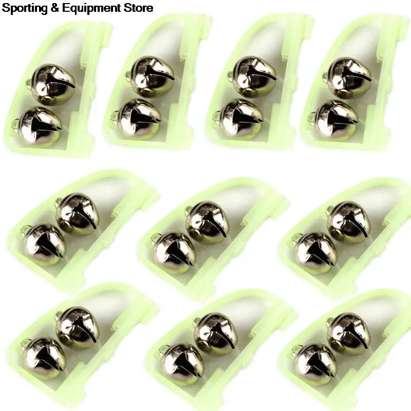 Светящаяся рыболовная кормушка 10 шт./лот колокольчик с двойным наконечником для