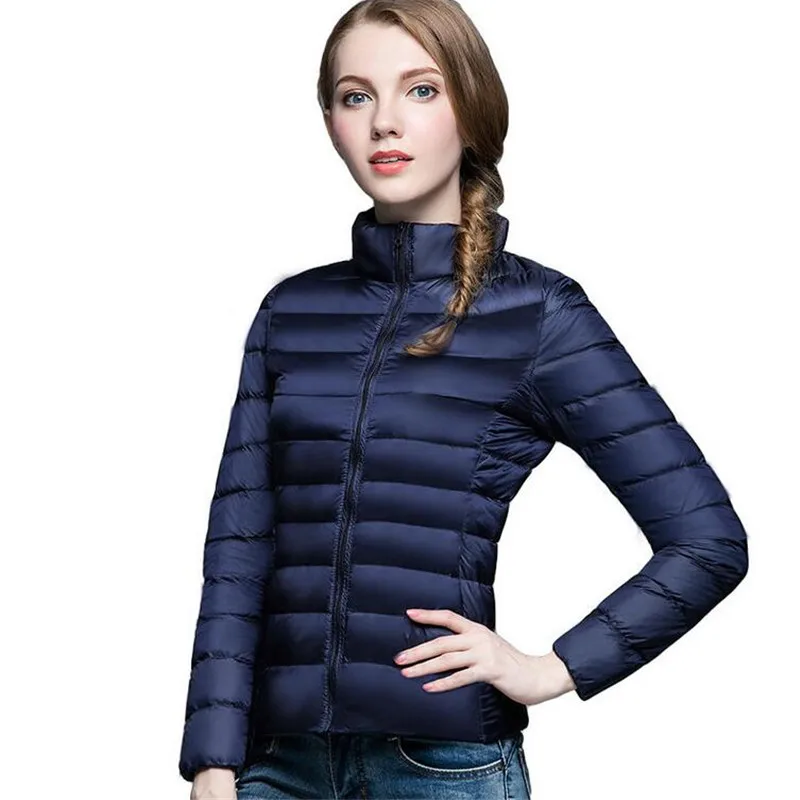 

Women Winter Autumn And Stand Collar 90% White Duck Jacket Female Ultra Light Down Jackets Slim Parkas Candy Color Fashio