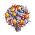 Золотая коллекция, Набор для вышивки крестом, цветы, Осенние фрукты, китайский фонарь, яркий букет