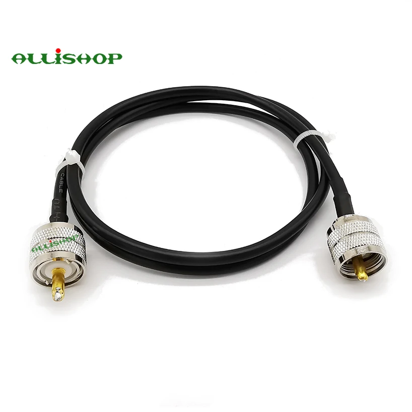 ALLISHOP цифровой RG58-PL259-PL-259-male-UHF PL-259 Мужской разъемы на RG58 коаксиальный кабель Перемычка с MILSPEC MIL-C-17 RF коаксиальный
