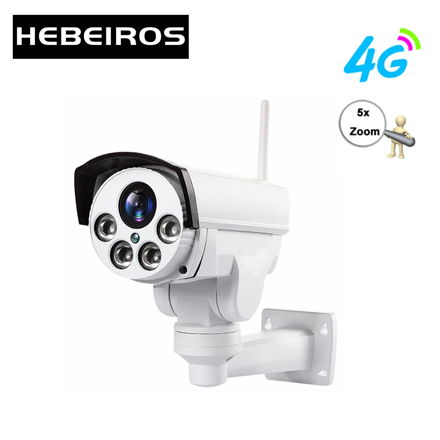 IP камера Hebeiros 4G с поддержкой SIM карты HD 1080P PTZ Wi Fi|Камеры видеонаблюдения| |