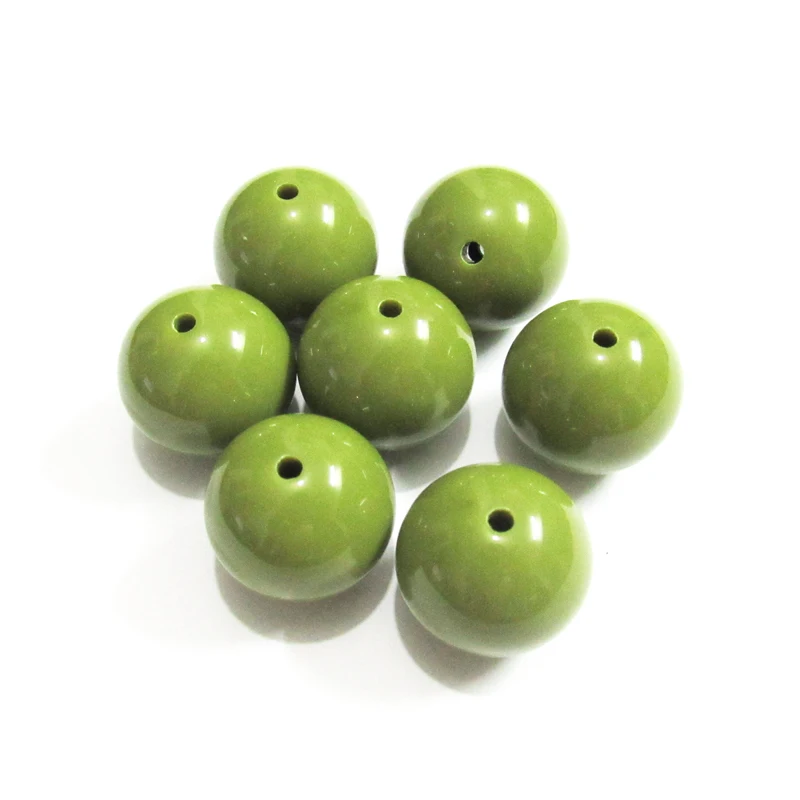 Новинка! Акриловые однотонные бусины для детского ожерелья 20 мм 105 шт./лот светло