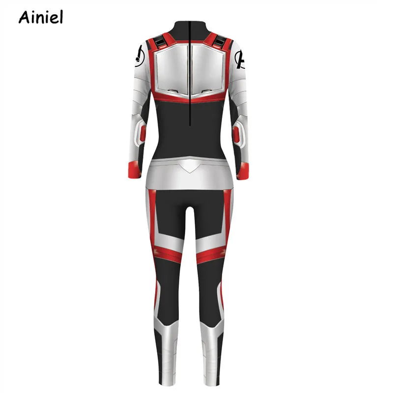 Endgame Cosplay Costume 4 Super Heros Bodysuit Suit Jumpsuit Captain America Iron Man Halloween Party Adult Women | Тематическая