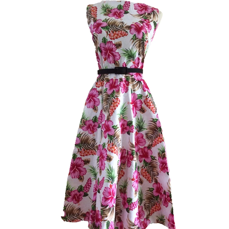 Винтажное хлопчатобумажное платье в стиле Мори с принтом вишни | Женская одежда