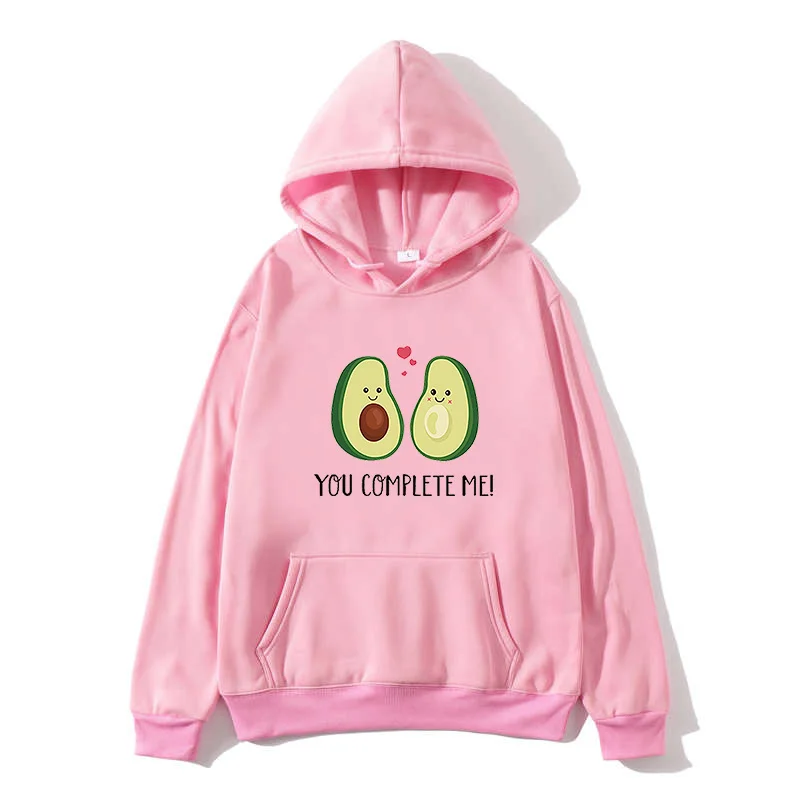 Cute cartoon avocado sweatshirt hoodie kawaii print top Fashion girl print hoodie Personality ladies sweatshirt hip hop apparel