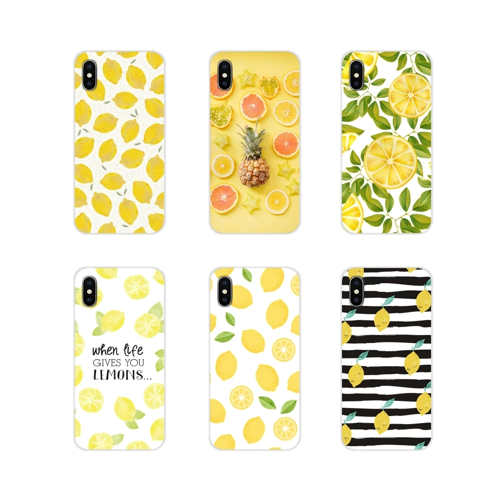 Чехол для сотового телефона с фруктами свежими лимонами красочные милые Чехлы