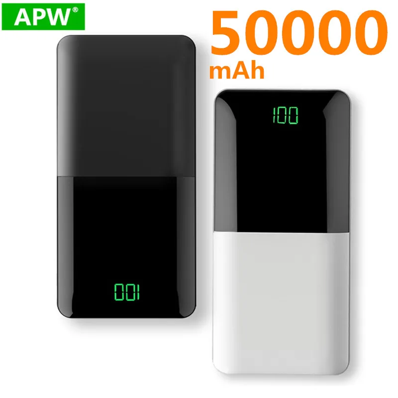 Внешний аккумулятор 50000 мА/ч двойной USB светодиодный светильник 10000 внешний