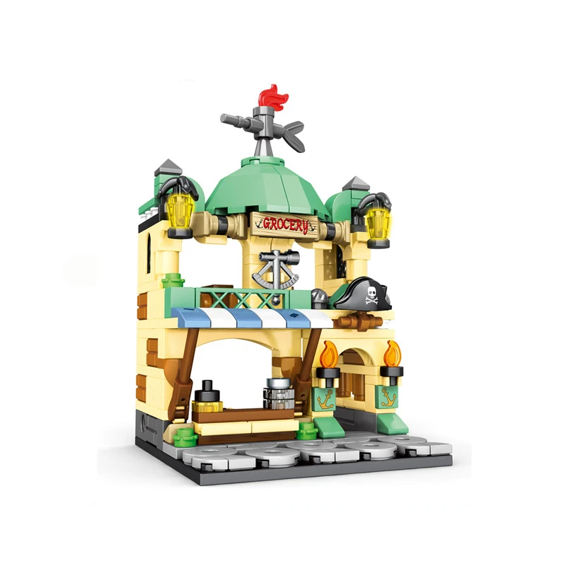 

Architecture Creator Expert 4 In 1 House Pirates Street View Building Blocks Bricks Architecture Toys For Children