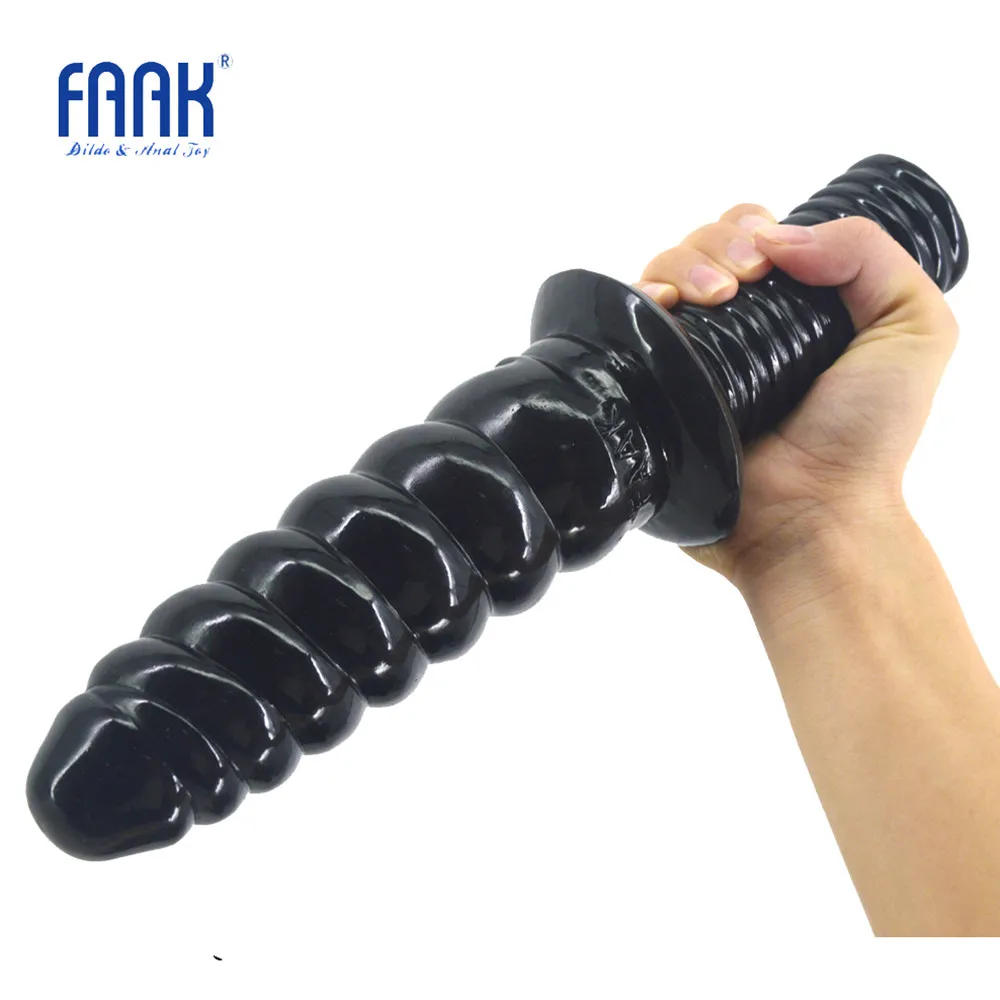 FAAK long anal dildo screw handle conch butt plug fake penis box discreet package sex toys lesbian man masturbation 09 | Красота и