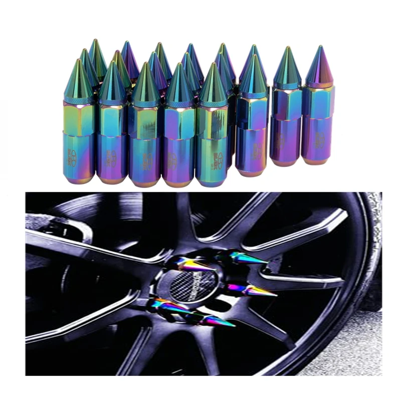 20 шт. БЛОКС Jdm Стиль алюминиевый Расширенный тюнер Колесные гайки со стержнем для