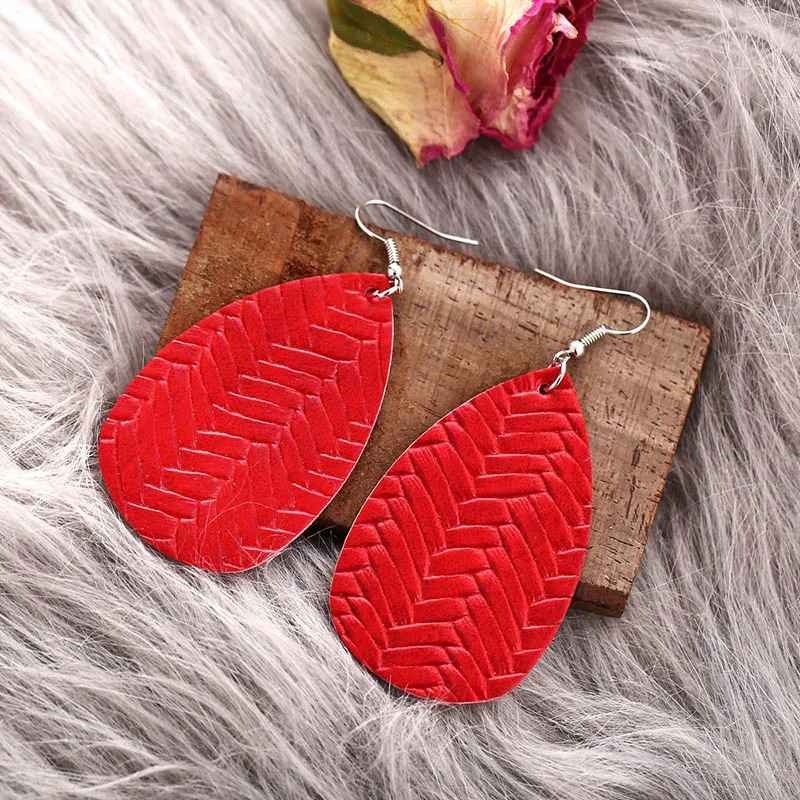 Винтажные капли висячие серьги красные воды для женщин креативный сплав