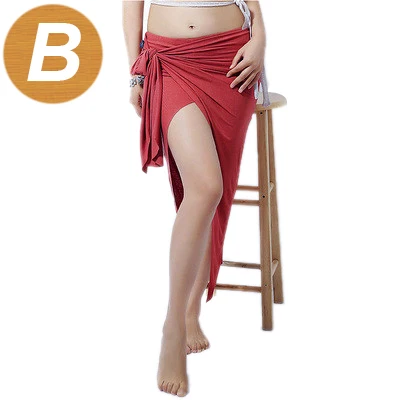 B) Skirt Костюм для танца живота женское платье для танцев топ юбка костюм для соревнований Профессиональная Одежда для танцев восточный индийский хип шарф - Цвет: B) Skirt