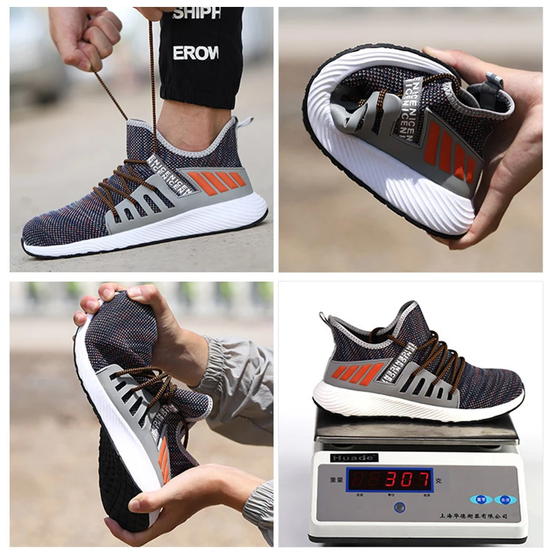 Лидер продаж Новинка защитная Рабочая обувь со стальным носком мужские уличные