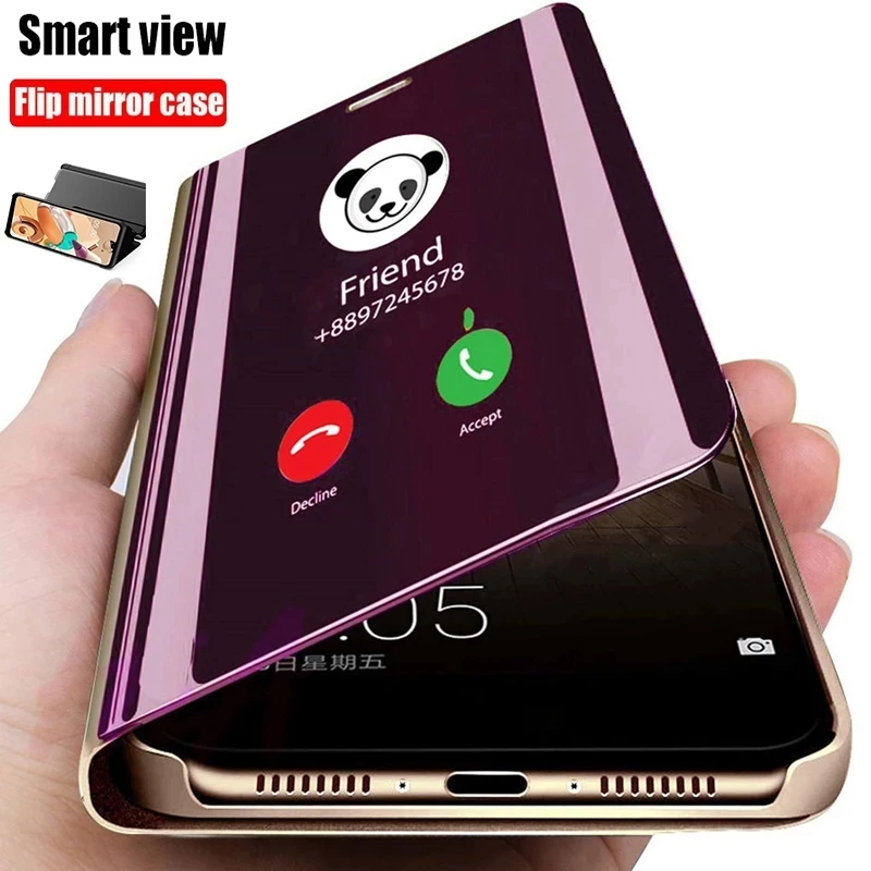 

Smart Mirror Flip Case For Huawei P40 P30 P20 Lite Pro Y9 Y7 Y6 Y5 P Smart 2019 Mate 20 Honor 20 10i 9 Lite 8X 8A 8C 9A 9X Cover