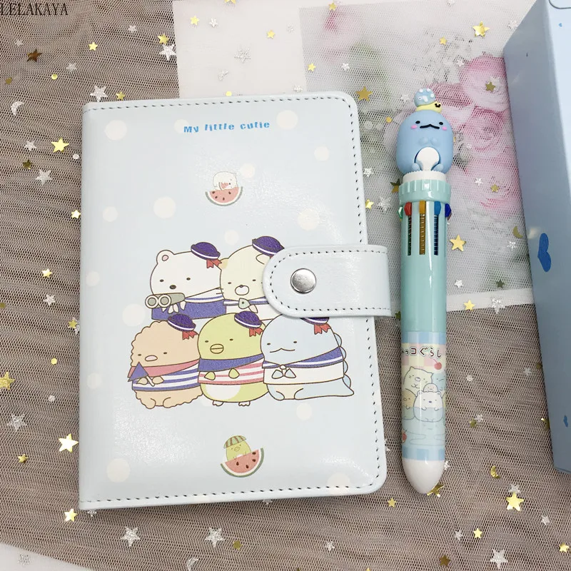Симпатичные с рисунками из аниме Sumikko Gurashi углу био Тетрадь экшн напечатанный