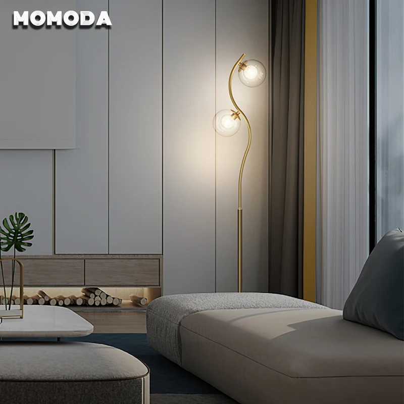 

Postmodern Living Room Crystal Floor Lamps Sofa Bedroom Bedside Corner Personality Standing Light New Design LED Brass Lightings