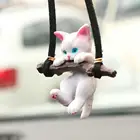 Высококачественные Автомобильные украшения, креативные милые Подвески с котом в виде ветки, подвески для зеркала заднего вида, простое украшение для автомобиля, автомобильные украшения, g