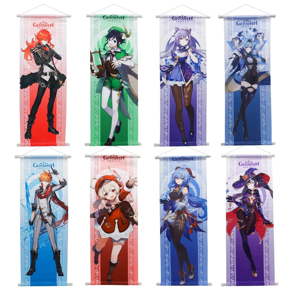 

Anime Game Genshin Impact Baal Cosplay Wall Hanging Pictures Eula Sara Tartaglia Ganyu Hutao Keqing Mona Room Decor Gift