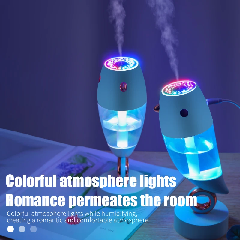

250mL Air Humidifier USB Ultrasonic Bird Aroma Essential Oil Diffuser with Colorful Night Light Humidificador Diffusor for Home