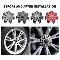 4pcs for tesla model y 2021 abs car wheel center hub caps protection covers decoration with t logos auto modified accessories