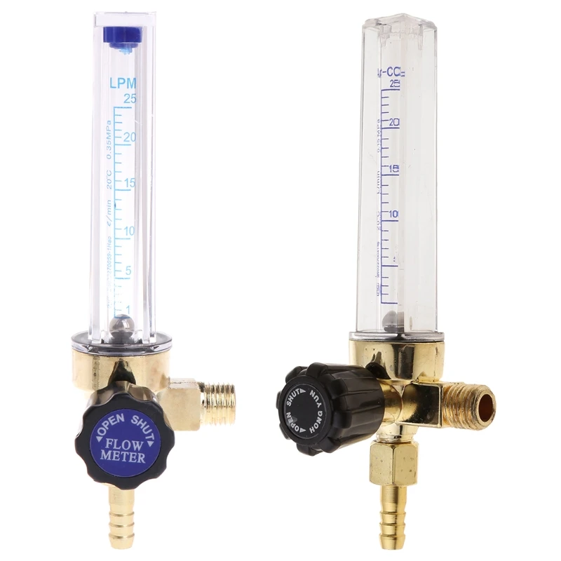 

652F Gas Regulator Gauge 1/4PT Thread Argon/CO2 Mig Tig Flow Meter Welding Accessory Compatible with Welding Machine Durable