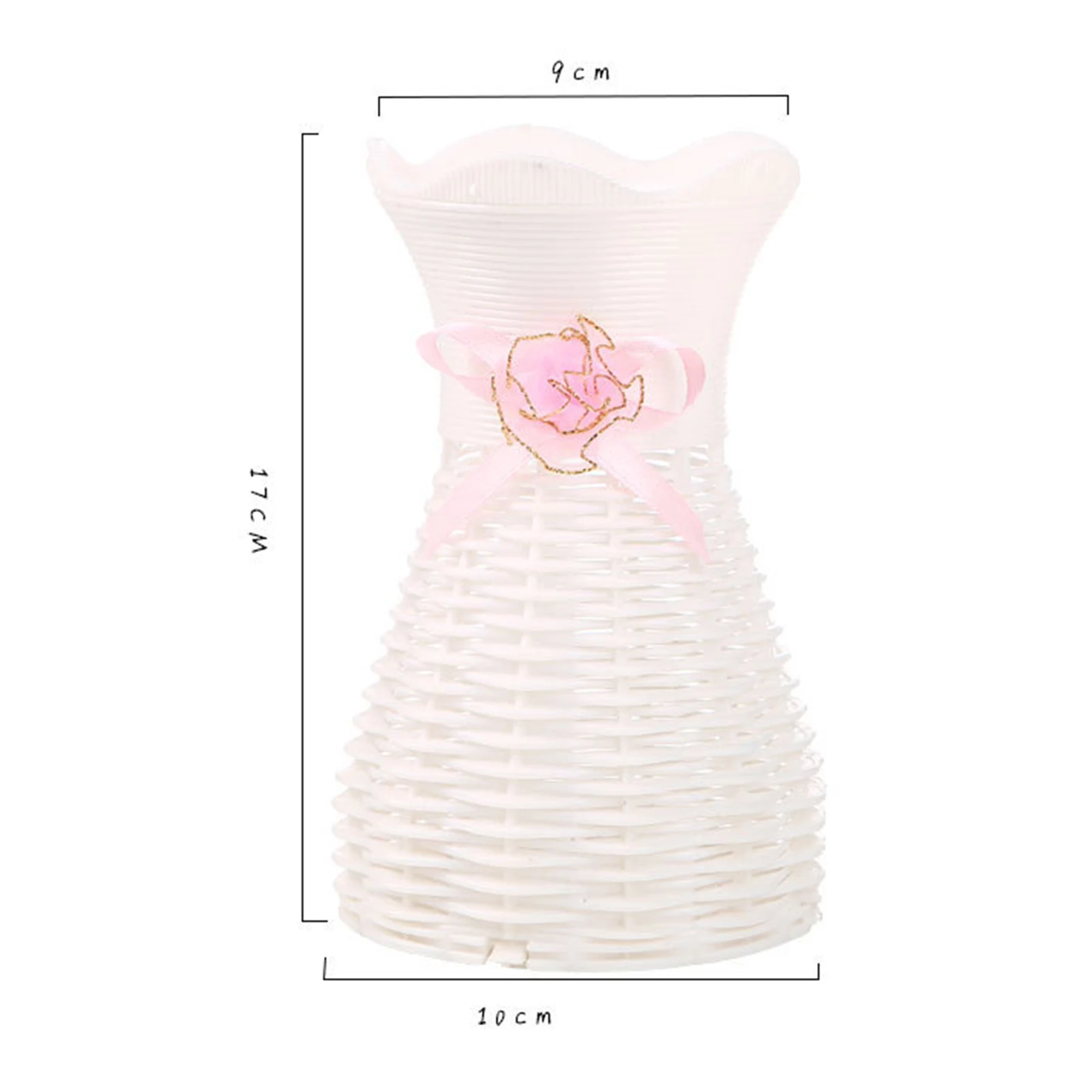 

3Pcs Home Decoration Origami Plastic Vases Imitation Porcelain Modern Decoration for Bedroom C66