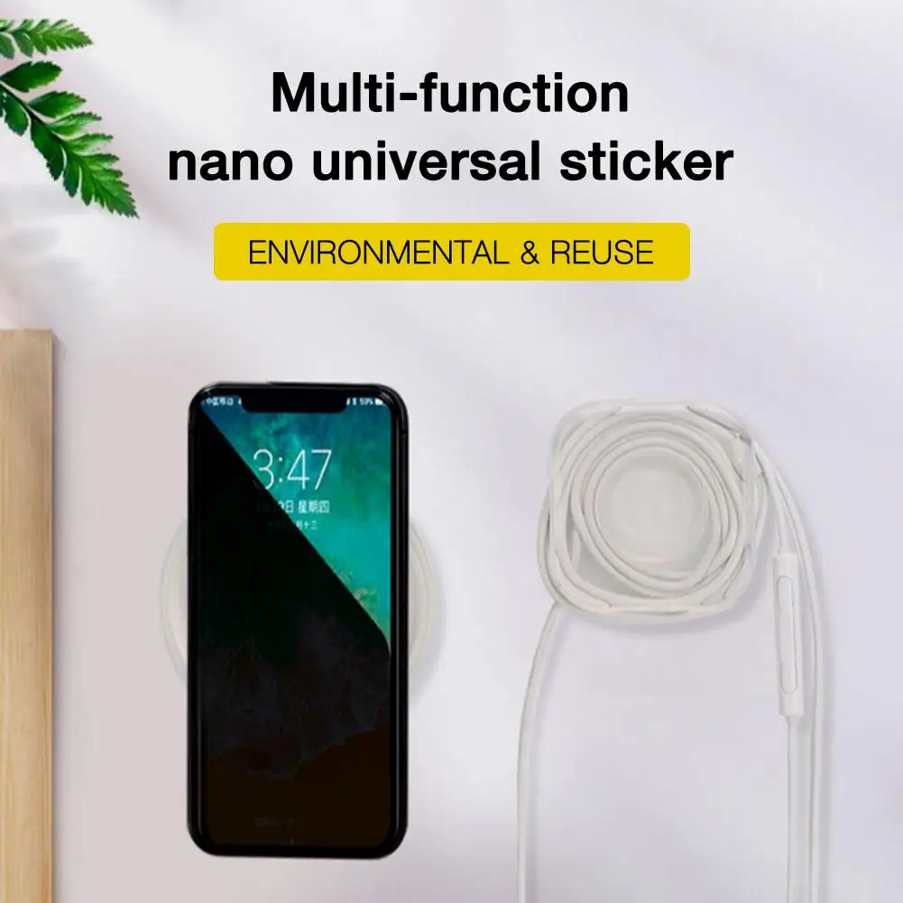 

Universal Magic Stickers Bracket Multi-Function Nano Stickers Mobile Phone Holder No Trace Magic Stickers Reusable For Kitchen