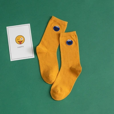 ginger Новые модные Хлопковые женские носки с вышитыми героями мультфильмов, милые забавные носки с рисунками животных, высококачественные креативные носки - Цвет: ginger
