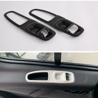 carbon fiber abs car inner door handle armrest window lift cover trim fit for ford transit 2017 and fit ford tourneo custom 2016