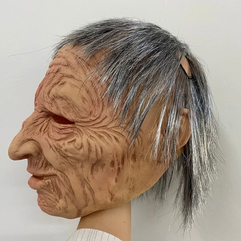 

Scary Old Man Full Head Latex Halloween Funny Masks Supersoft Old Man Adult Mask Creepy Party Decoration Head Helmet Masks