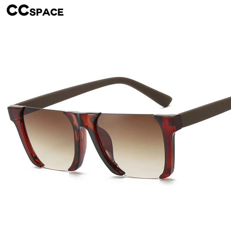 49045 Квадратные ретро солнцезащитные очки в полуоправе мужские и женские модные