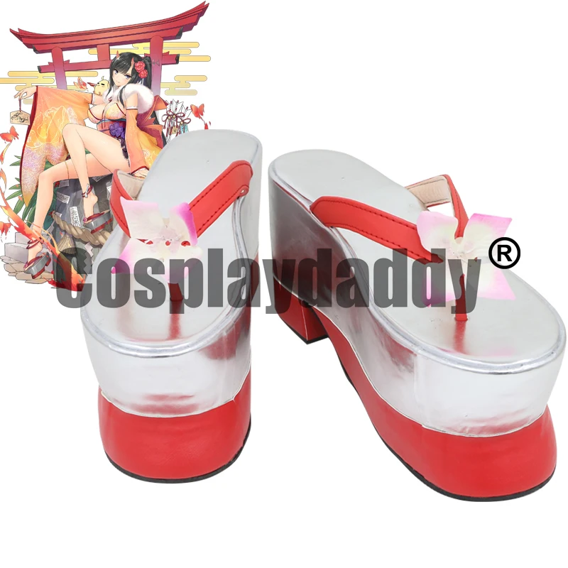 

Azur Lane Sakura Empire Ryuuhou Ryuho Firebird's New Year Dance Ver. Game Cosplay Platform Flip Flops Slippers Shoes C006