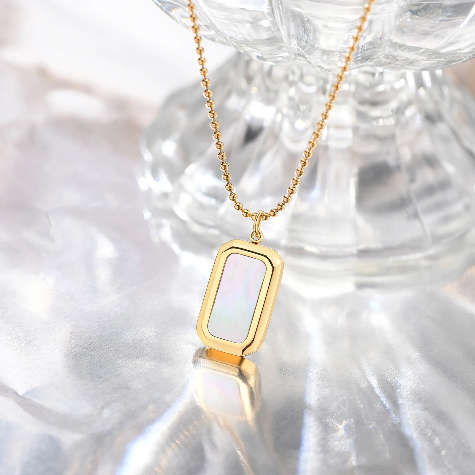 

Ожерелье женское из нержавеющей стали с квадратной подвеской, брендовая бирка для собак, модный подарок для женщин, украшение 18 дюймов