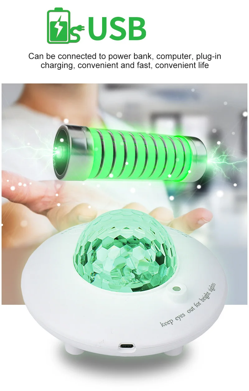 

USB светодиодный Звездный Ночной светильник, музыка, звездная водяная волна, светодиодный проектор, светильник, Bluetooth проектор, проектор со з...