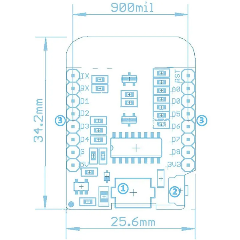 

5 Pcs D1 Mini Version NodeMcu Lua WIFI Based on ESP8266 Development Board MINI D1