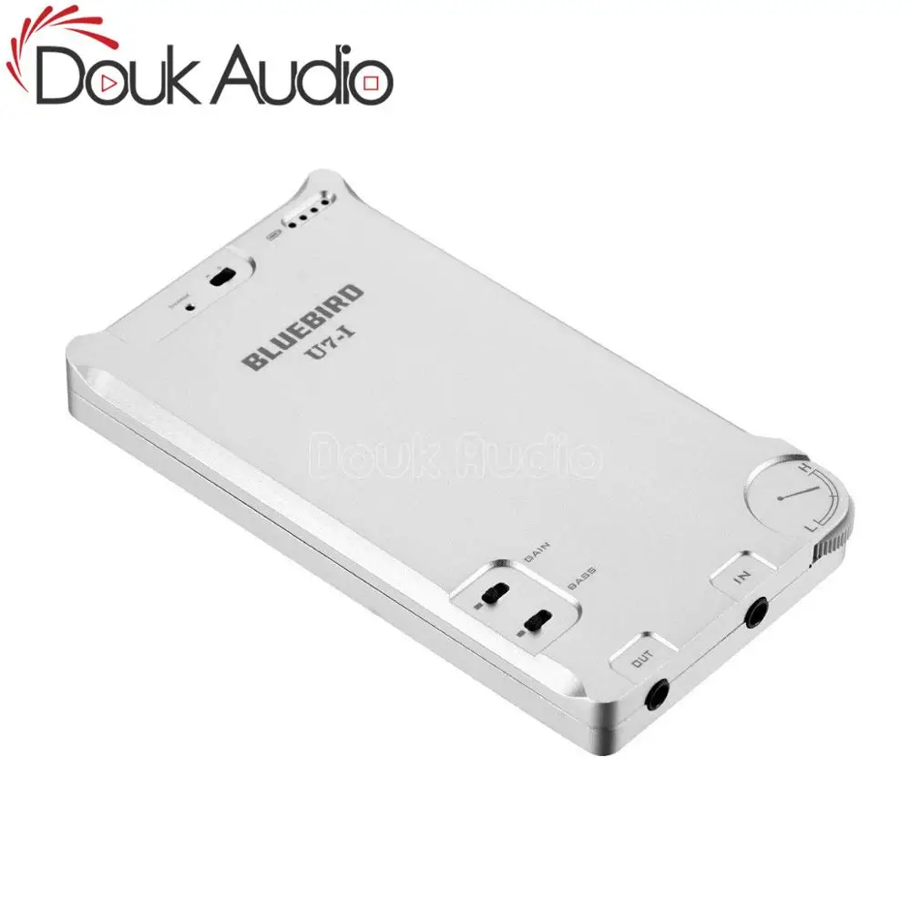 Douk аудио мини ультра-тонкий портативный hifi усилитель для наушников стерео усилитель усиления баса черный и серебристый