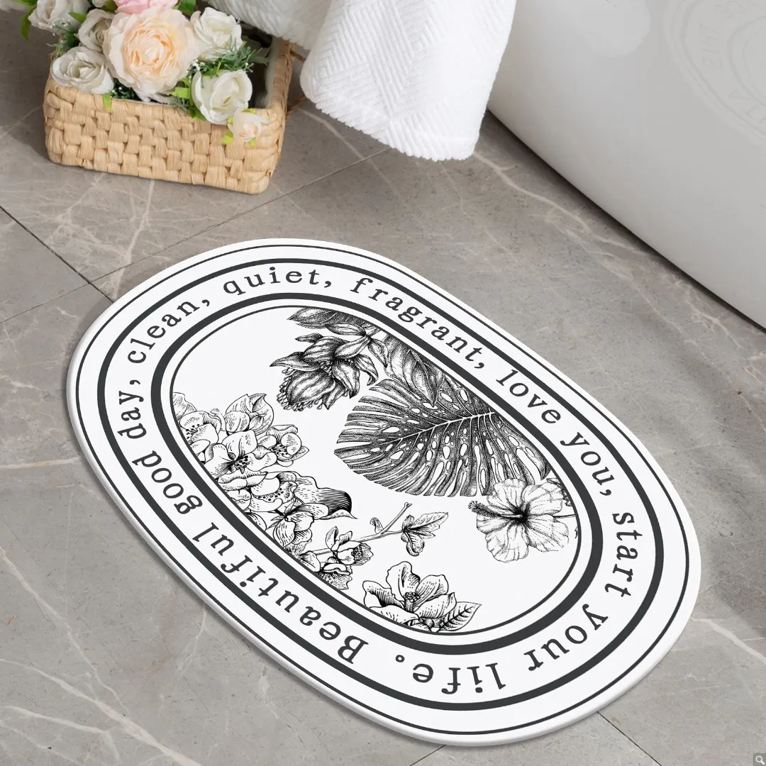 Впитывающий нескользящий коврик для спальни и ванной в скандинавском стиле | Дом