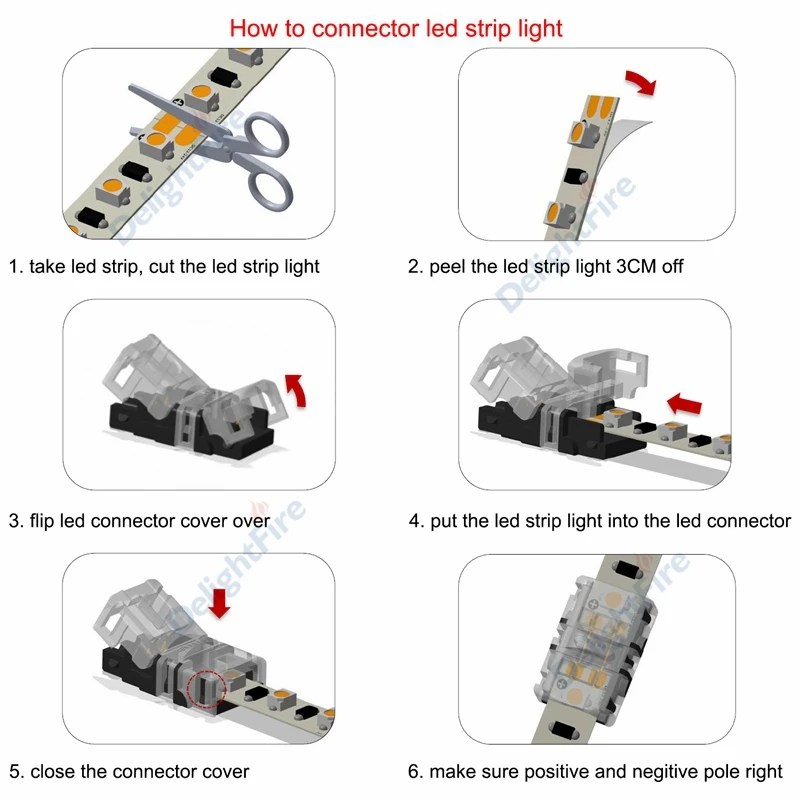 Соединители для светодиодных лент WS2812B SMD 5/6 1/5 шт. 2 контакта 4/5050 контактов 3 4