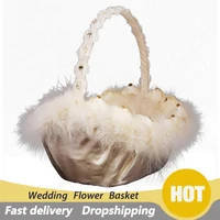 wedding flower basket garland decor bridesmaid flower girl hand baskets wedding decoration supplies