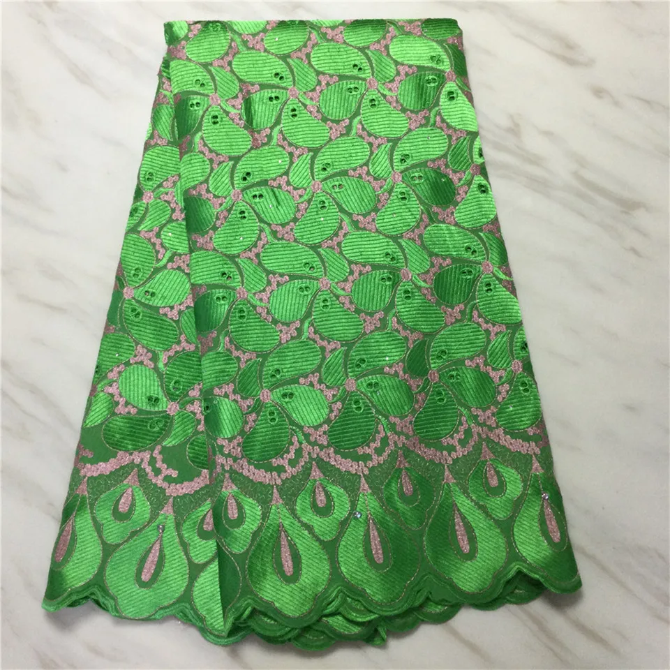 

African Lace Fabric High Quality Swiss Voile Lace Embroidery Cotton French Tulle Lace Fabric 5Yards For Wedding